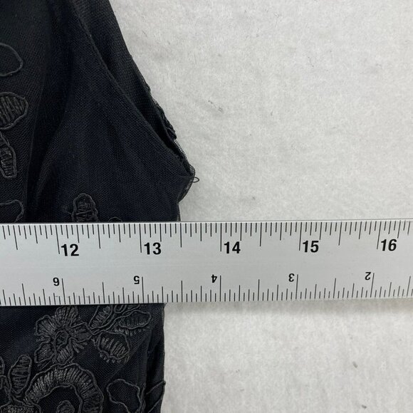 Fashion Nova Finally Blossomed Maxi Dress S Black Floral Lace Mesh See Through - Picture 5 of 12